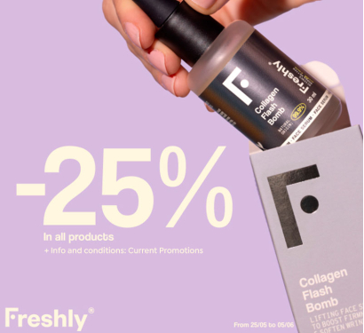 25% freshly cosmetics